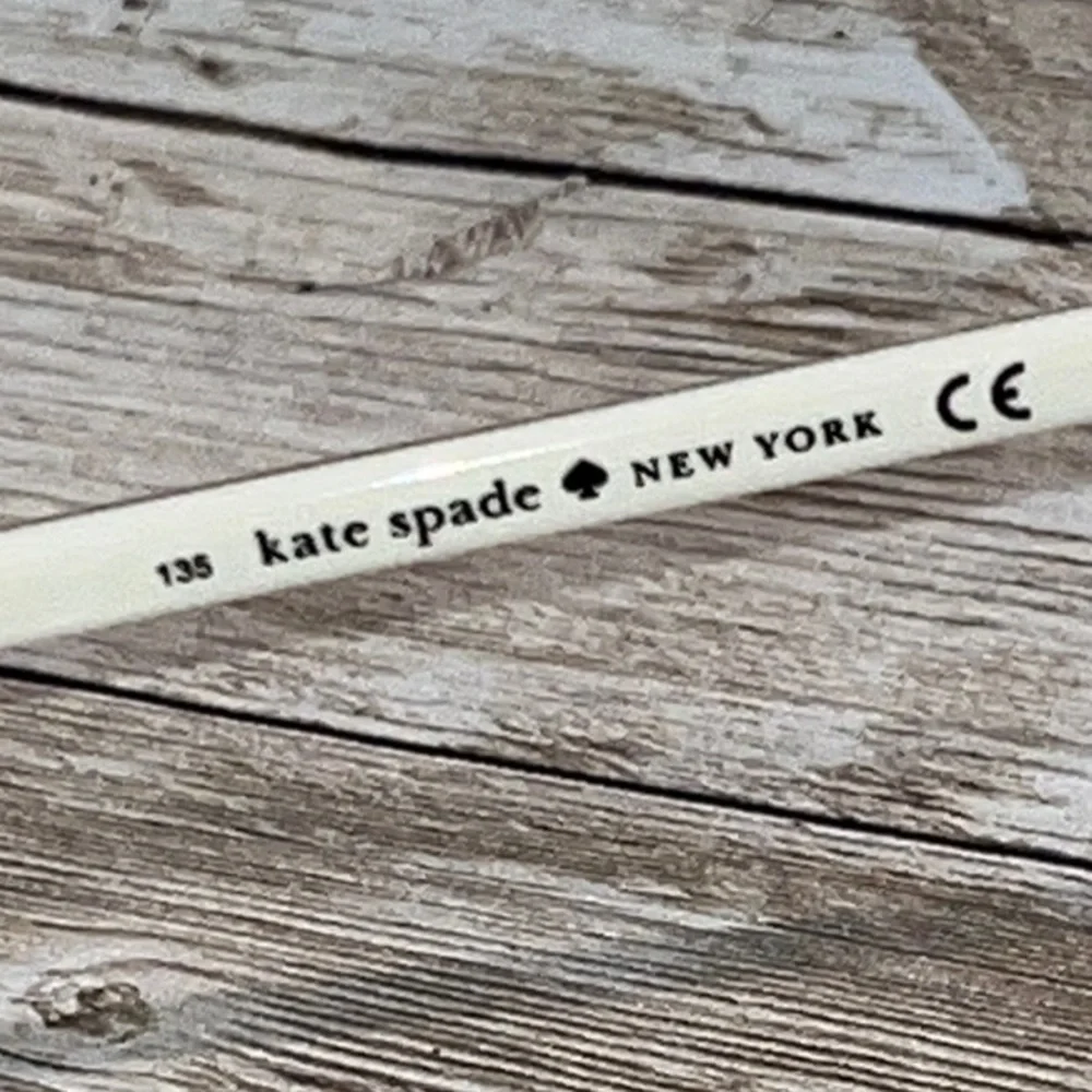 Kate spade Beryl/S small aviator Sunglasses white/gold glitter & gradient lens